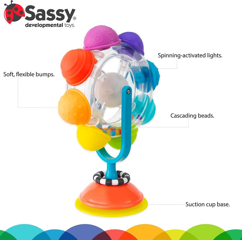 Sassy Light Up Rainbow Wheel Tray Toy, Multi - Image 2