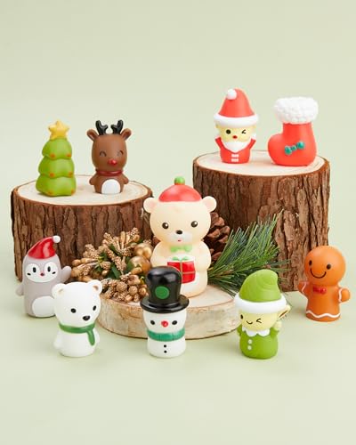 AQKILO Christmas Finger Puppet Set Christmas Puppet Show Theater Props Educational Bath Toys - Image 5