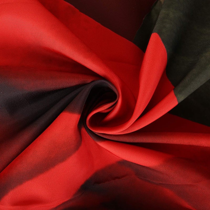 LIVILAN Red Shower Curtain for Bathroom Rose Shower Curtain Black and Red Shower Curtains Red Rose Shower Curtain with Hooks Black Floral Flower Decorative Pretty Valentine Gift, 72" W x 72" H - Image 5
