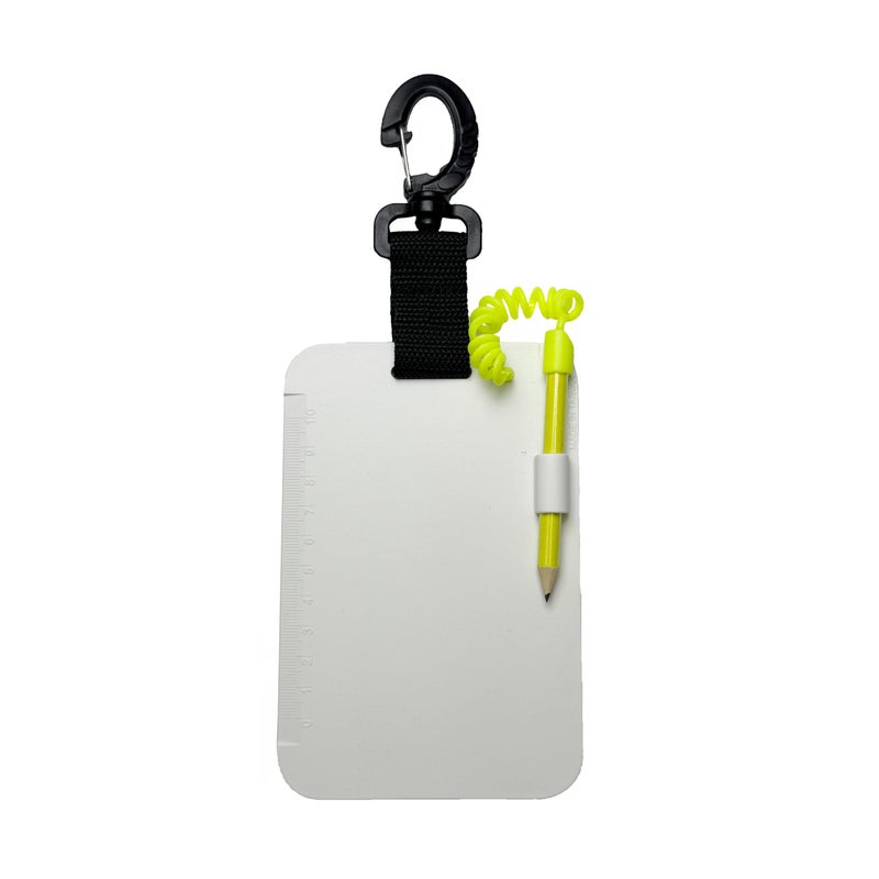 Scuba Choice 6" x 4" Diving Slate with Clip & Graphite Pencil – Waterproof Reusable Underwater Writing Pad for Scuba Diving, Snorkeling, Freediving and Diving Lessons - Image 1