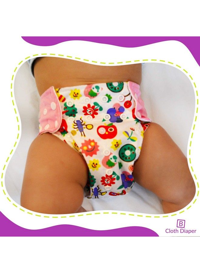 BEMBIKA Cloth Diapers For Babies Washable Reusable Adjustable Sizes (Pack Of 3 Combo) (3 Dry Feel Inserts Included) 3F - Image 3