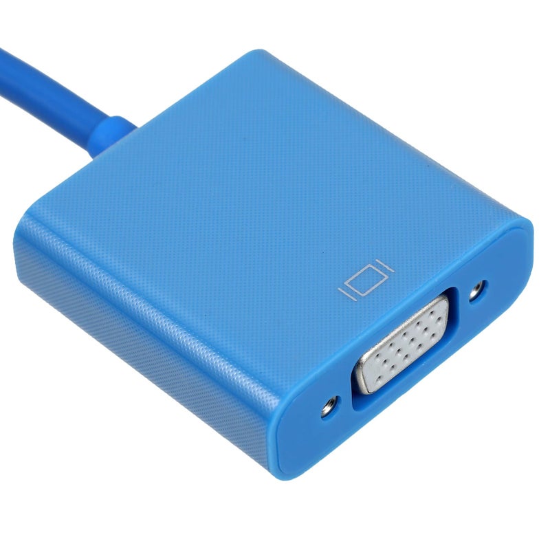 محول USB أزرق إلى VGA لكابل إعداد شاشة مزدوجة متوافق مع Windows بدون طاقة خارجية - Image 4