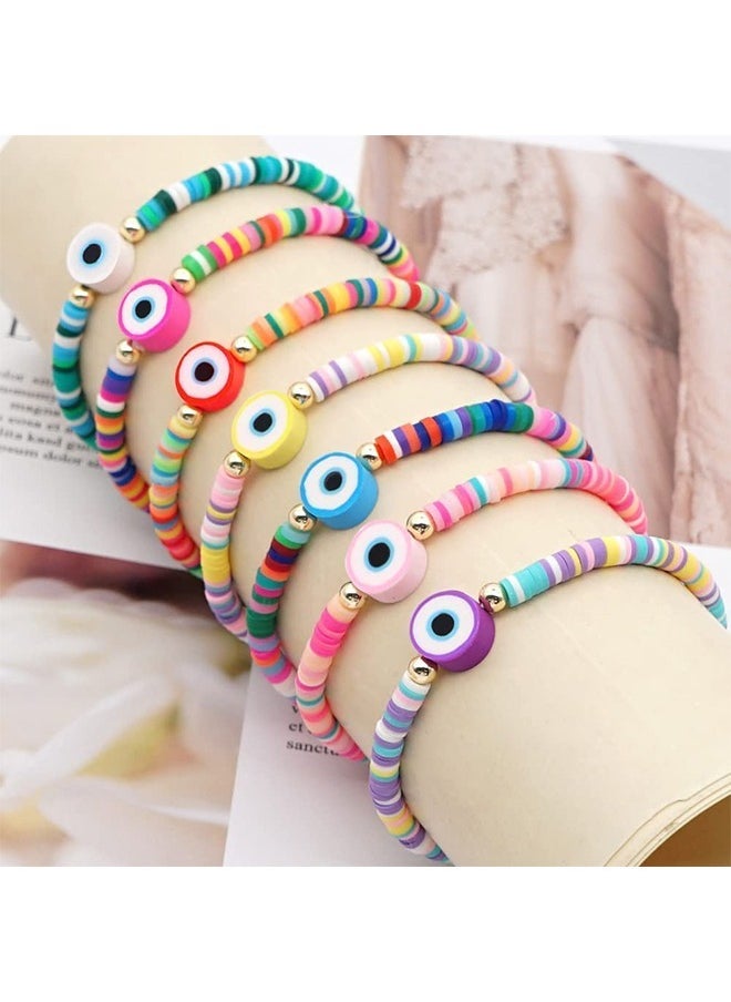 YelaJoy 3370 Pieces Diy Bead Charms for Jewelry Making, 8mm Evil Eye Beads Seed Beads Clay Bead Charms for Bracelet Making Kit Craft Earrings Necklace Making  - Image 2