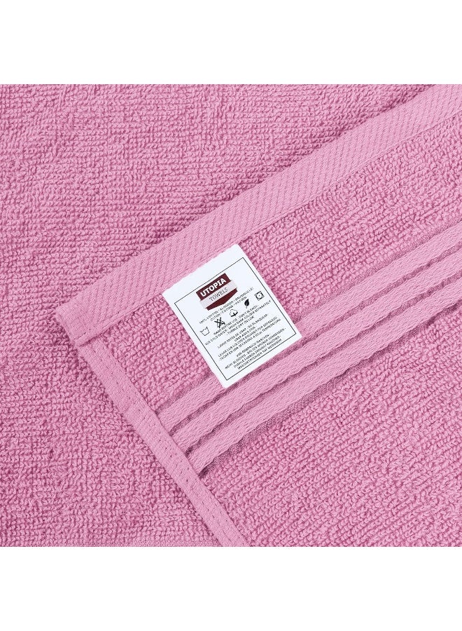 Utopia Towels 12 Pack Premium Wash Cloths Set (12 x 12 Inches) 100% Cotton Ring Spun, Highly Absorbent and Soft Feel Washcloths for Bathroom, Spa, Gym, and Face Towel (Pink) - Image 2