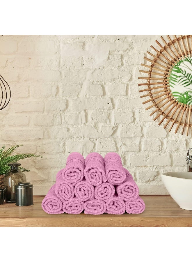 Utopia Towels 12 Pack Premium Wash Cloths Set (12 x 12 Inches) 100% Cotton Ring Spun, Highly Absorbent and Soft Feel Washcloths for Bathroom, Spa, Gym, and Face Towel (Pink) - Image 5