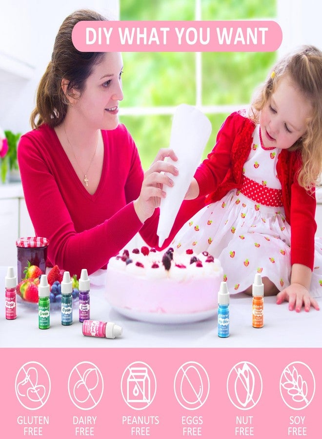 ERCorArt Food Coloring Liquid - ERCorArt 16 Colors Food Coloring, Food Grade Food Dye, Tasteless Food Color Set for Cake Decorating, Easter Egg, Cooking, Fondant - 0.25 Fl Oz - Image 3