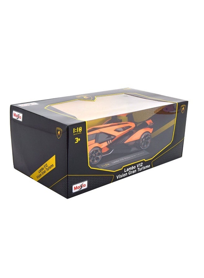 Maisto مايستو لامبورغيني V12 فيجن جراند توريسمو سيارة مصبوبة (1:18، برتقالي) - Image 1