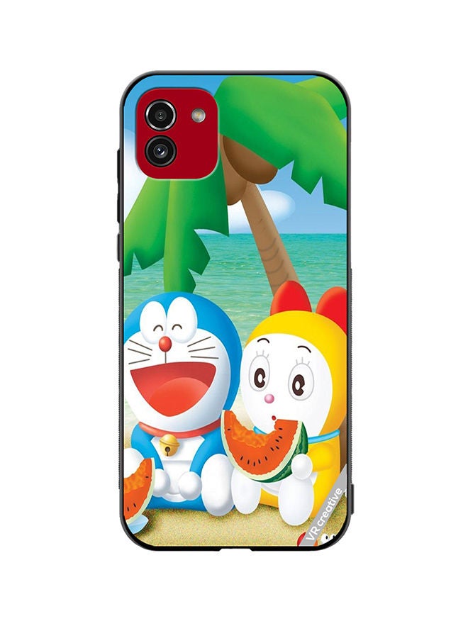 VR CREATIVE Protective Case Cover For Samsung Galaxy A03 Doremon And Doremi Design Multicolour - Image 1