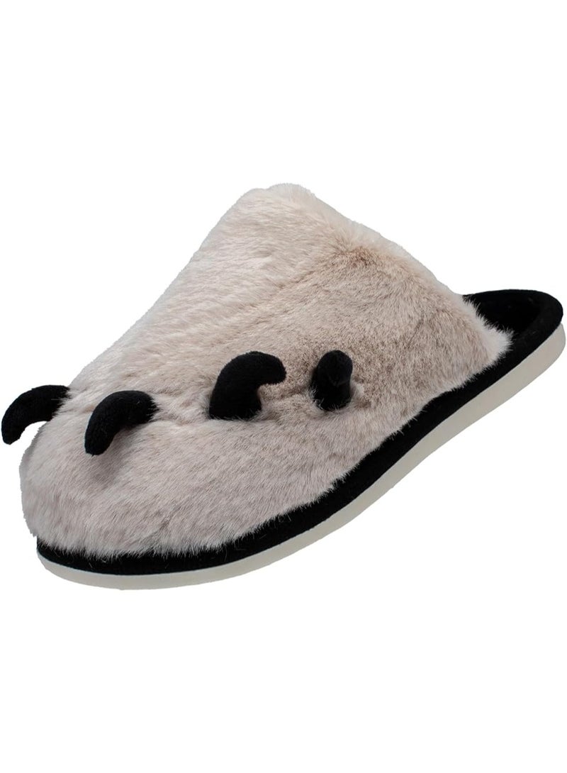Lucky Kids Winter House Slippers for Kids with Cute Animal Paw Design Comfy Home Furry Slippers for Kids