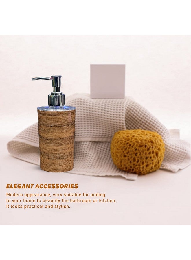 Shenron Brown Liquid Soap Dispenser for Wash Basin & Bathroom, Empty Refillable Handwash Bottle with Pump, Unbreakable Plastic Body for Household use (Set of 3) - Image 4
