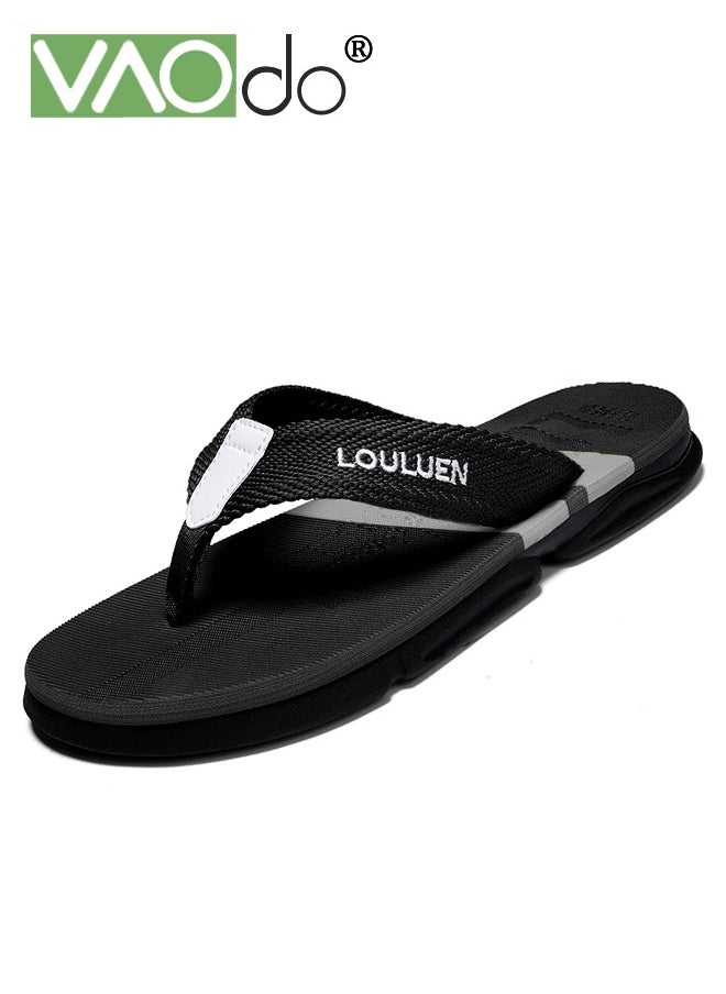 VAOdo - Men'S Non-slip Flip Flops Outdoor Leisure Beach Flip Flops Soft and Comfortable Non-slip PVC Bottom Slippers - Image 1