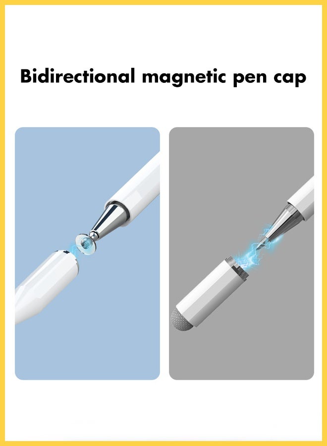 تشورود 3 في 1 القلم الحساس للتصميم لأجهزة الآيباد، القلم المغناطيسي، القلم الذكي لأندرويد، القلم التفاعلي لشاشة اللمس الشامل للقلم لأجهزة آبل/آي فون/آي باد برو/ميني/آير/قلم ايبادأندرويد/ميكروسوفت/سامسونج جالكسي الشخصي/قلم رصاص كريم/سامسونج a9+ القلم التفاعلي لشاشة اللمس السعوي -(أبيض)قلم ايباد قلم تابلت شاومي  متوافق مع هونر باد 8 قلم تابلت جالكسي قلم ايباد - Image 5