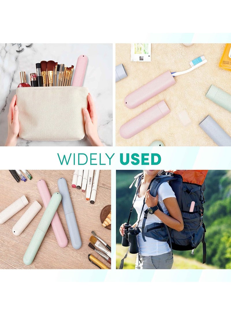 GoodTool 4 Piece Travel Toothbrush Case Portable Toothbrush Storage Cases Toothbrushes Cover Case Container for Daily Life School Outgoing Hiking Camping - Image 4