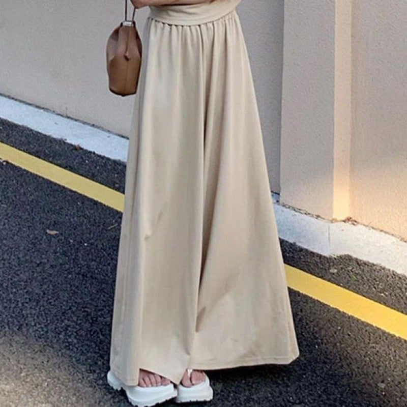 2024 Summer Womens Sweet Korean Style Two-Piece Set Wide Leg Pants (One Piece)