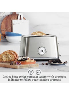 Sage Sage - Toast Select Luxe 2 Slice Toaster with Extra-Wide Slots & time presets for each type of bread, Brushed Stainless Steel - UAE Version, 2 Year Manufacturer Warranty  - Image 2
