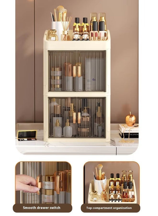Lasola Cosmetic Storage Box,Large Makeup Organizer, Perfume Organizer with Large Drawers Countertop Organizer,Large storage cabinet with Drawers Skincare Organizers Vanity Holder for Brushes, Lotions, Lipstick, Perfume - Image 5