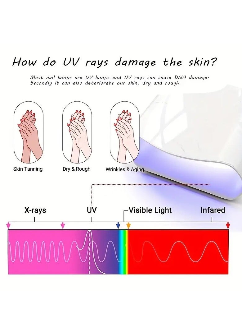 RTYY Nail lamp UV protective gloves,，manicure lamp gloves,women's driving gloves  - Image 4