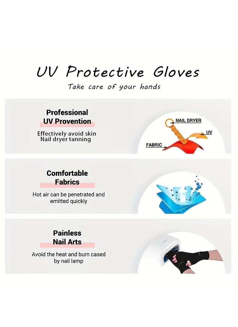 RTYY Nail lamp UV protective gloves,，manicure lamp gloves,women's driving gloves  - Image 5