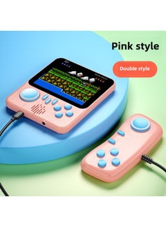 Handheld Game Machine Ultra-thin G7 Macaron Game Machine Nostalgic 666 Game HD Color FC Game Machine-Model:Quality-Doubles/Pink (built-in 666 Games)