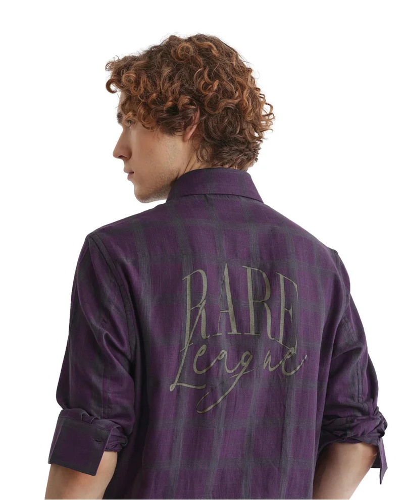 Rare Rabbit Men's Regular Fit Check Shirt