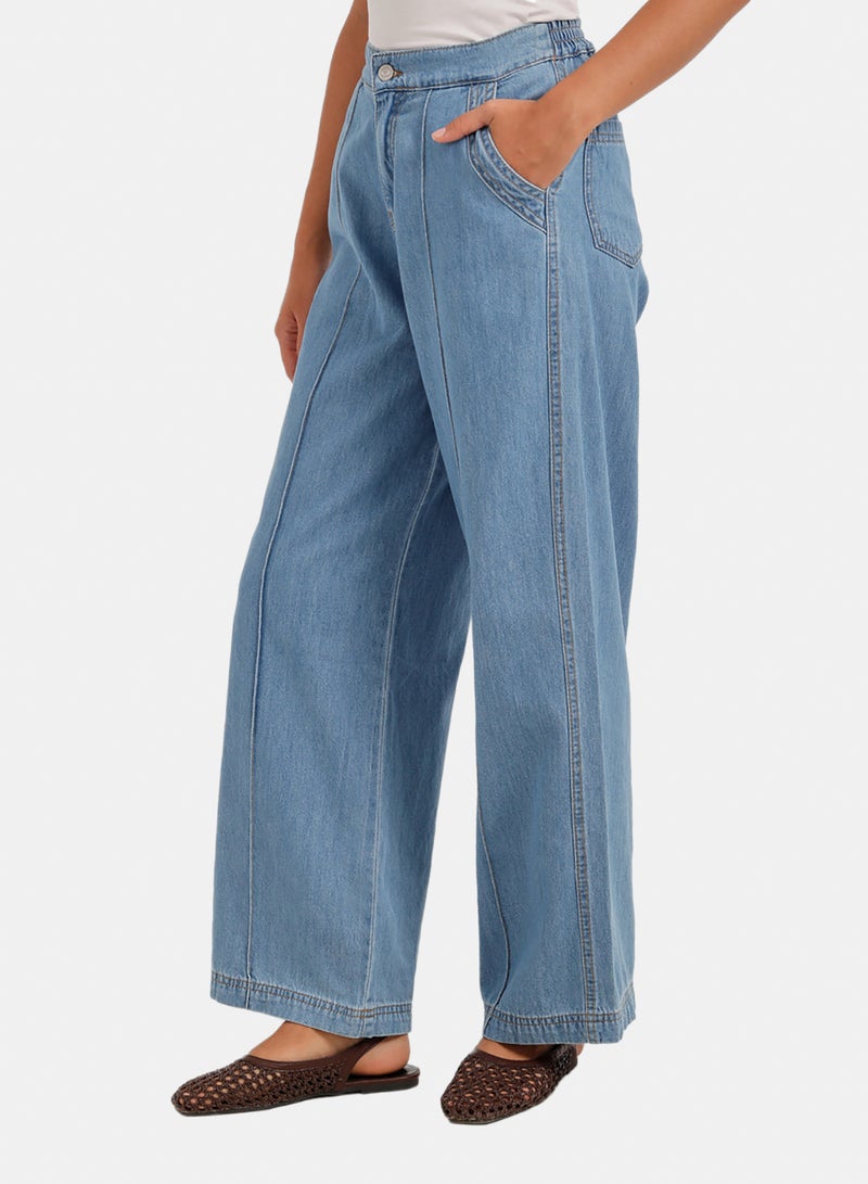 Carina Front-Seam Denim Pants - Image 3
