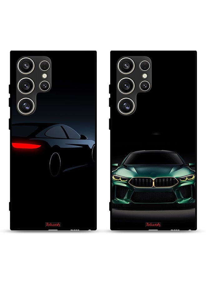 Tolwak حالتان لجهاز سامسونج جالكسي S24 ألترا 5G أغطية واقية بي إم دبليو وسيارة داكنة - Image 1