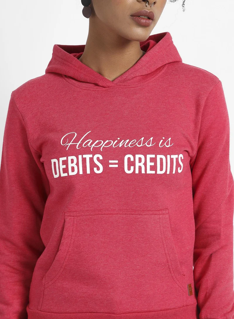 كامبوس سوترا كنزة بقلنسوة Red Happiness Is للسيدات بجيوب الكنغر