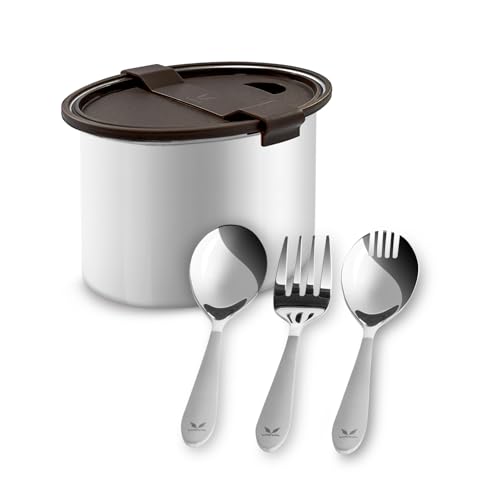 VAYA Yumbytes Stainless Steel Snack Box with Spoon, Fork & Spork Cutlery Set, Leak-Proof, Durable, BPA-Free, and Travel-Friendly Combo for Work, School, and Picnics - Image 1