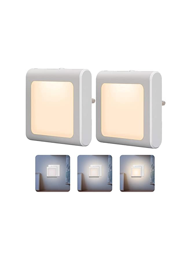 The Bros Night Lights,LED Children's Nightlights Plug in Wall with Auto Dusk to Dawn Sensor,40-50LM Brightness Adjustable,Warm White 3200K for Kids, Bedroom, Bathroom, Hallway, Stair(2 Pack) - Image 2