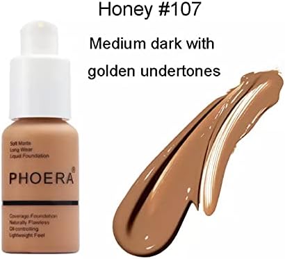 Phoera Aquapurity Phoera Full Coverage Foundation Soft Matte Oil Control Concealer 30ml Long Lasting Flawless Cream Smooth 2 PCS 102 NUDE - Image 2