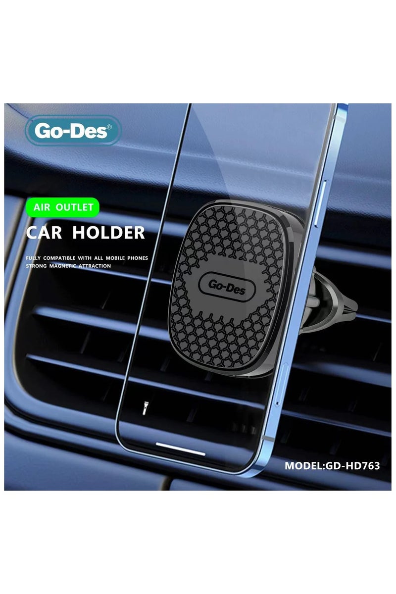 GO-DES Magnetic Car Phone Holder Stand Multifunctional Universal Magnet Wall Mobile Phone Holder - Image 3