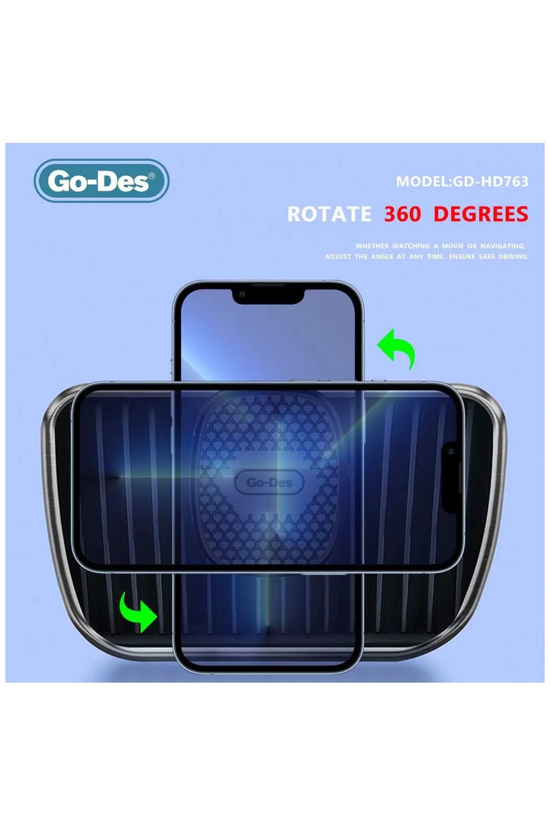 GO-DES Magnetic Car Phone Holder Stand Multifunctional Universal Magnet Wall Mobile Phone Holder - Image 4