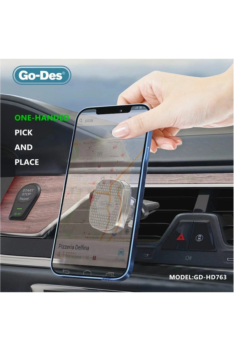 GO-DES Magnetic Car Phone Holder Stand Multifunctional Universal Magnet Wall Mobile Phone Holder - Image 5