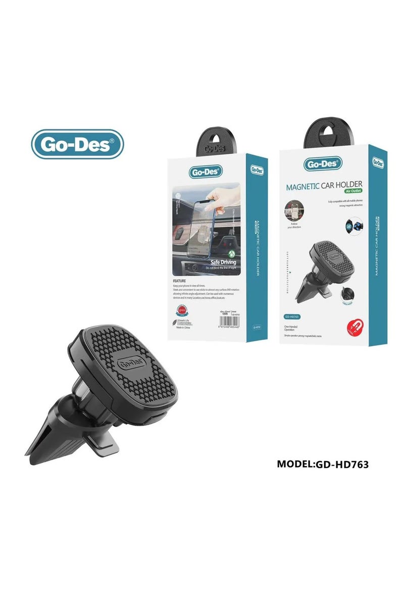 GO-DES Magnetic Car Phone Holder Stand Multifunctional Universal Magnet Wall Mobile Phone Holder - Image 1