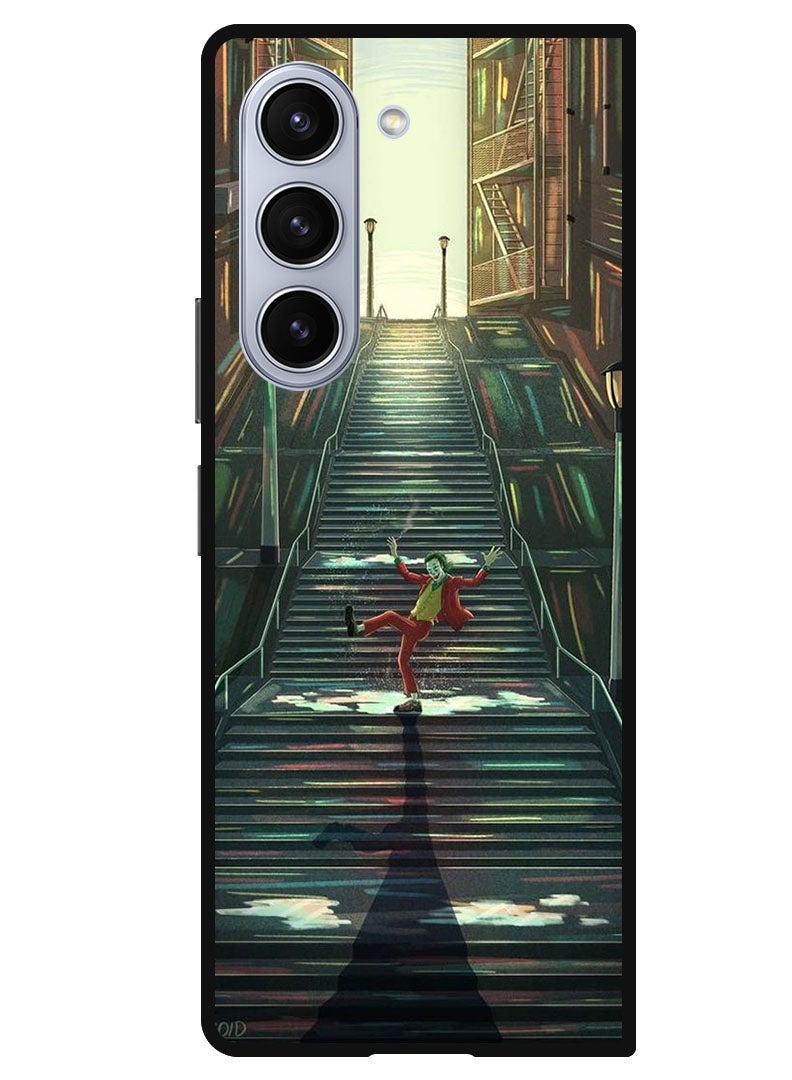 Theodor Protective Case Anti Scratch Shock Proof Bumper Cover For Samsung Galaxy Z Fold 5 Joker on stairs - Image 1