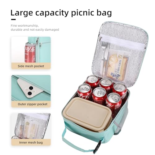 Lovoeo Lunch box Lunch bag for men women Insulated Lunchbox Lunch bags for Work Picnic Travel (baby blue) - Image 4