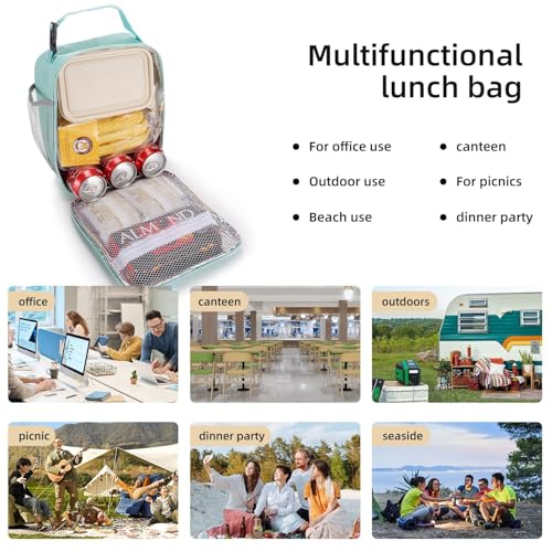 Lovoeo Lunch box Lunch bag for men women Insulated Lunchbox Lunch bags for Work Picnic Travel (baby blue) - Image 5