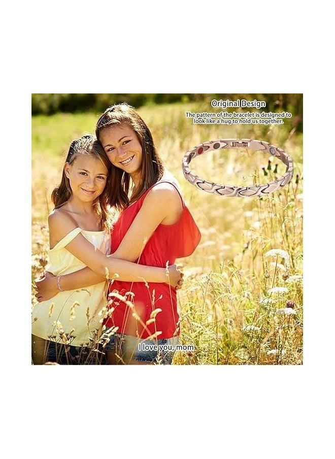 yongsheng Pure Copper Bracelets for Women Arthritis & Joint Pain Relief, Copper Magnetic Bracelet for Women with Effective Healing Magnets  - Image 3