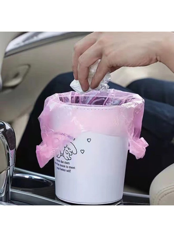 Yekee Vest-style Garbage Bags, Pink, 16cm*36cm, 50 Pieces, Single-sided 1 Micron, For Students, Desktop, And Car Use, Y-9382 - Image 1