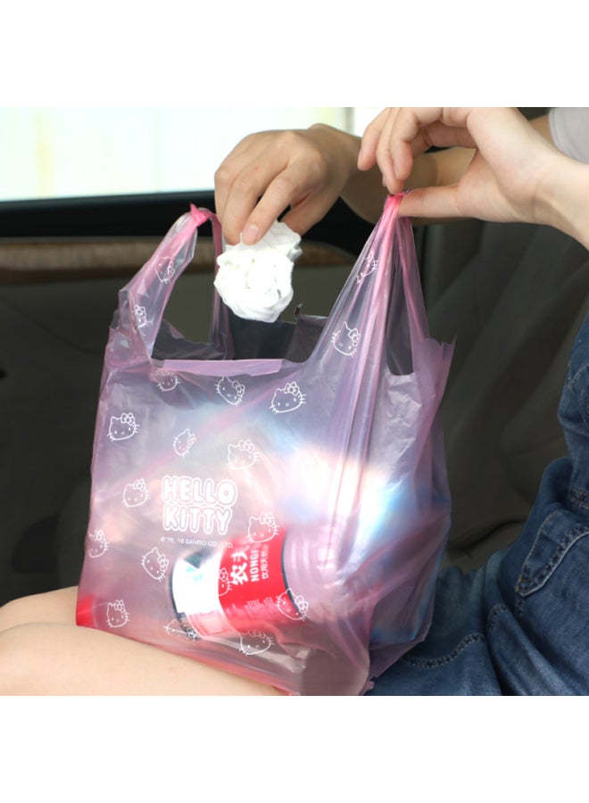 Yekee Vest-style Garbage Bags, Pink, 16cm*36cm, 50 Pieces, Single-sided 1 Micron, For Students, Desktop, And Car Use, Y-9382 - Image 3