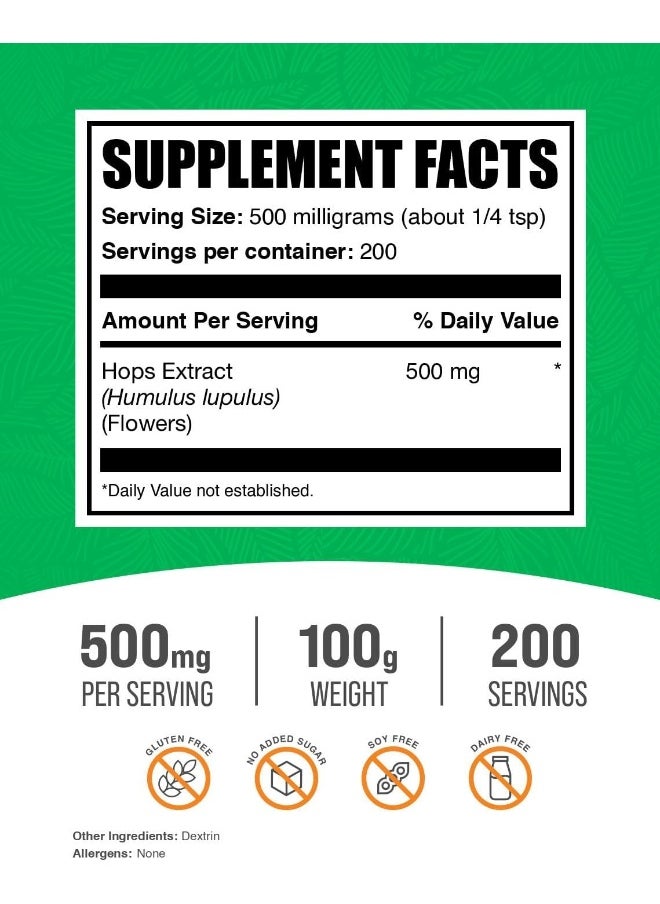 BULKSUPPLEMENTS.COM - BulkSupplements.com Hops Extract - Sleep Aid - Humulus Lupus - Immune System Strengthener - Image 1