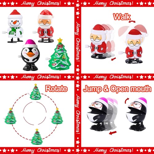 Tepoobea Christmas Wind Up Toys 5PCS Christmas Stocking Stuffers Gifts for Grandkids Kids Party Favor Supplies Accessories Toys Bulk for Classroom Prizes Goody Bag Fillers - Image 5