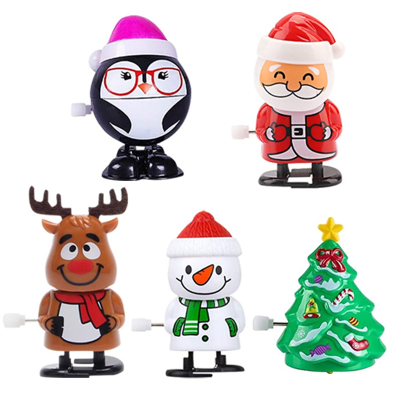 Tepoobea Christmas Wind Up Toys 5PCS Christmas Stocking Stuffers Gifts for Grandkids Kids Party Favor Supplies Accessories Toys Bulk for Classroom Prizes Goody Bag Fillers - Image 3