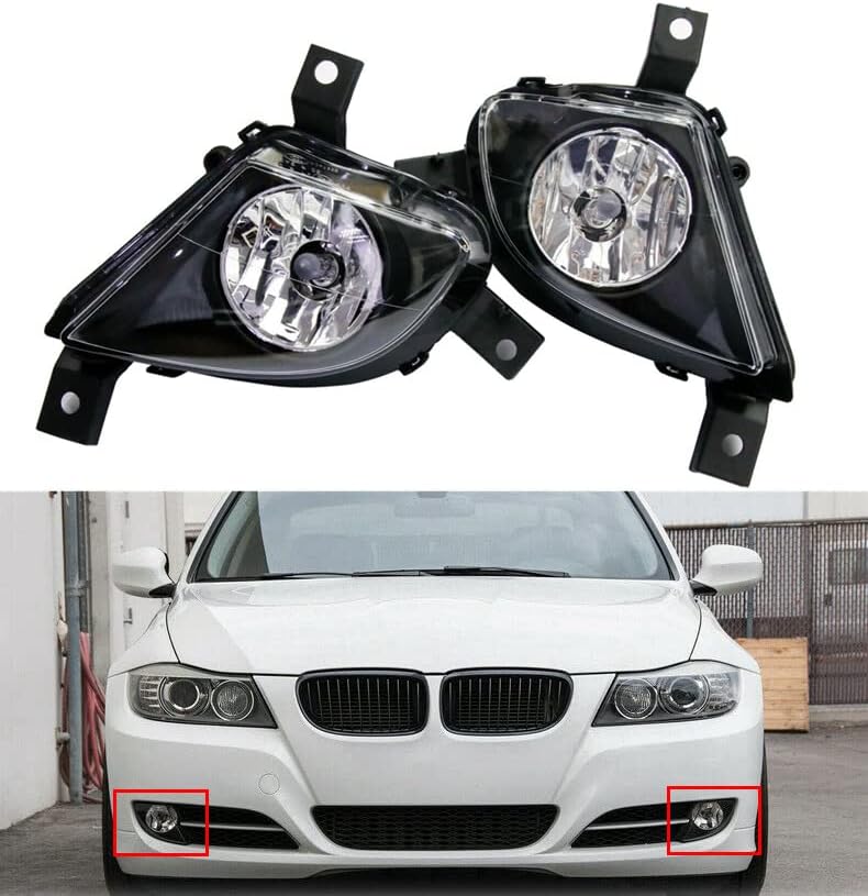 SixBuys Pair of Fog Light Front Driving Fog Lamp for BMW E90 E91 328i 335i 2009-2011 - Image 1