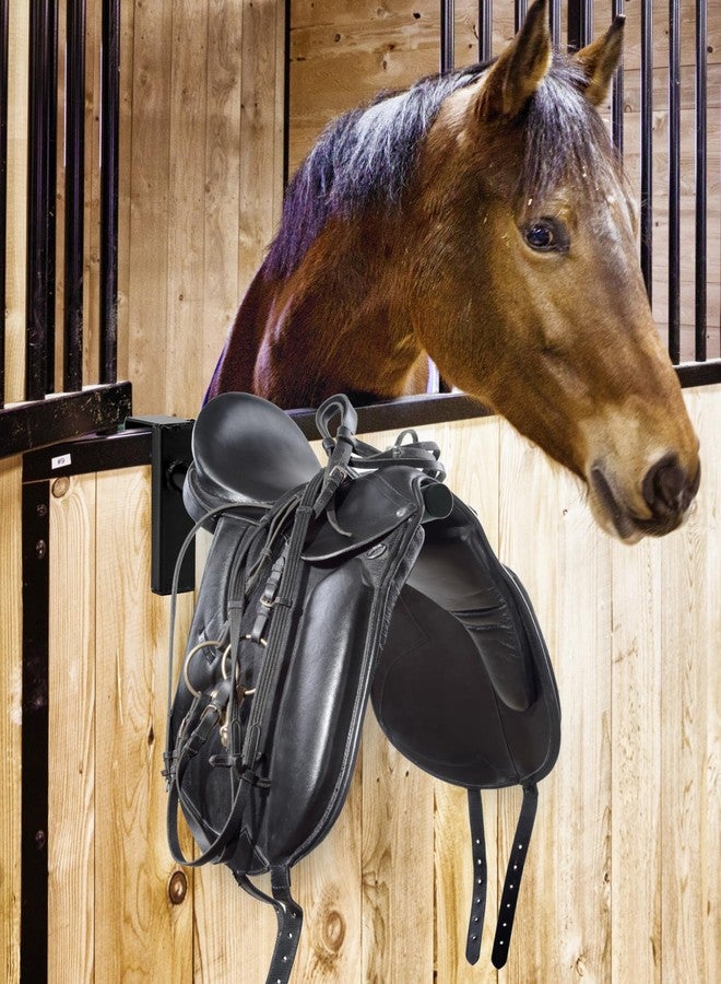QWORK Saddle Rack, 2 Pack Removable Saddle Rack, Hangs on Stall Walls or Doors, for Western and English Tack Storage - Image 3