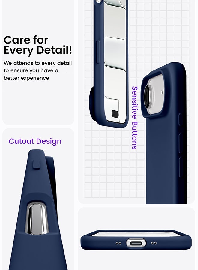 ميدا غطاء سيليكون لجهاز ايفون 17 اير، جراب حماية لكامل الجسم بملمس حريري ناعم، غطاء مضاد للصدمات مع بطانة من المايكروفايبر - Image 3