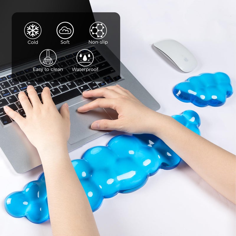 ABRONDA Gel Cloud Wrist Rest - Cloud Mouse Wrist Rest Pad Mouse Support for Office Gaming Pad Computer Laptop Ergonomic Comfortable Pain Relief - Image 2