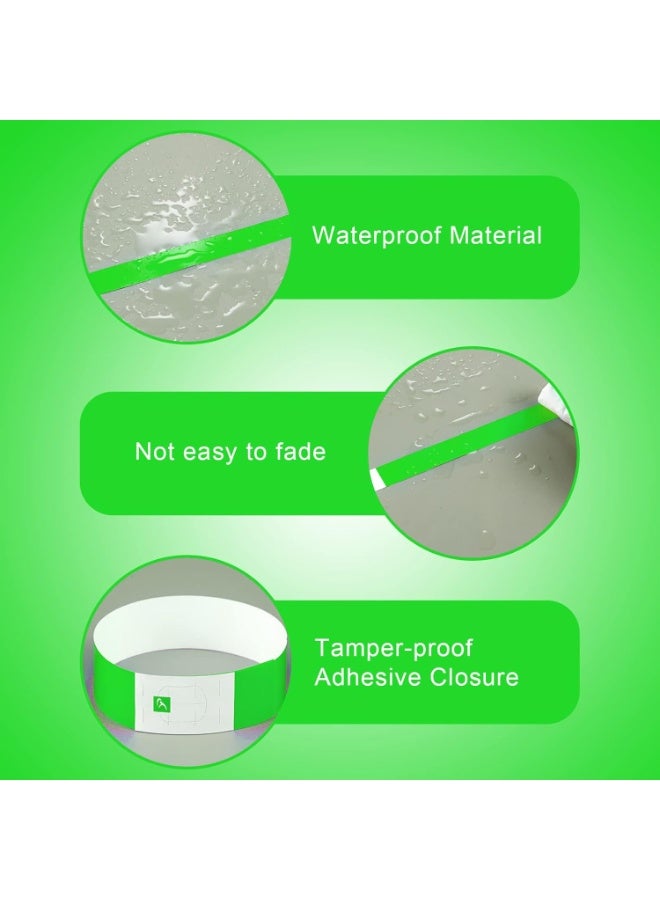 1000 قطعة أساور ورقية للفعاليات، أساور مضيئة مقاومة للماء لحفلات المعصم، أساور دخول ملونة، أساور ورقية للفعاليات، مهرجان الموسيقى، الحفلات، المسابقات (10 ألوان) - Image 4