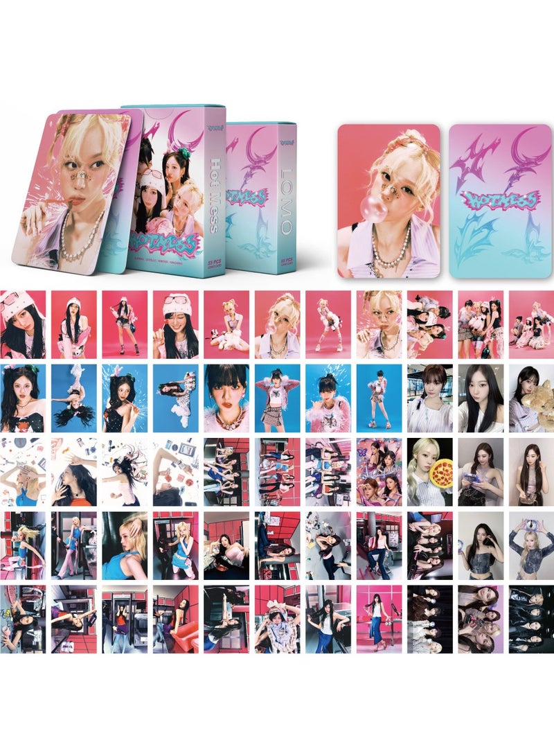 إيهوم 55 قطعة من بطاقة AESPA الجديدة لألبوم Hot Mess Lomo - Image 2