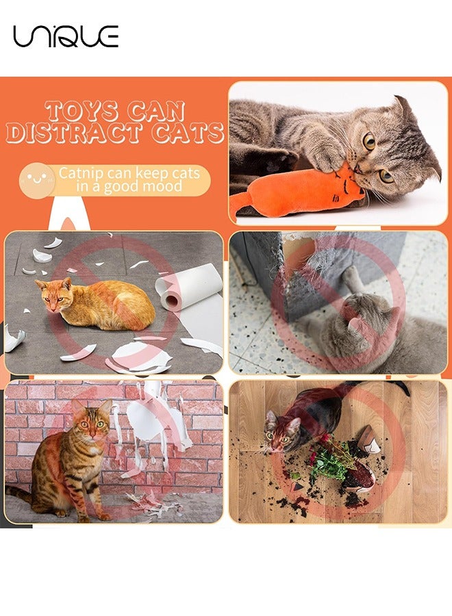 3PCS Catnip Toys, Cat Toys,Bite Resistant Catnip Toys, Catnip Filled Cartoon Mice, Cat Teething Toy, Soft Plush Cat Toys, Interactive Kitten Catnip Toy